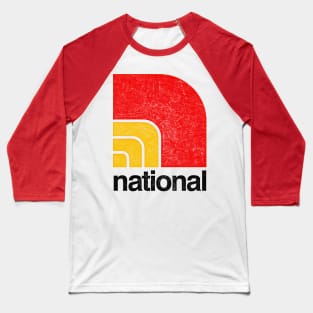 Vintage Faded Style National Logo Design Baseball T-Shirt